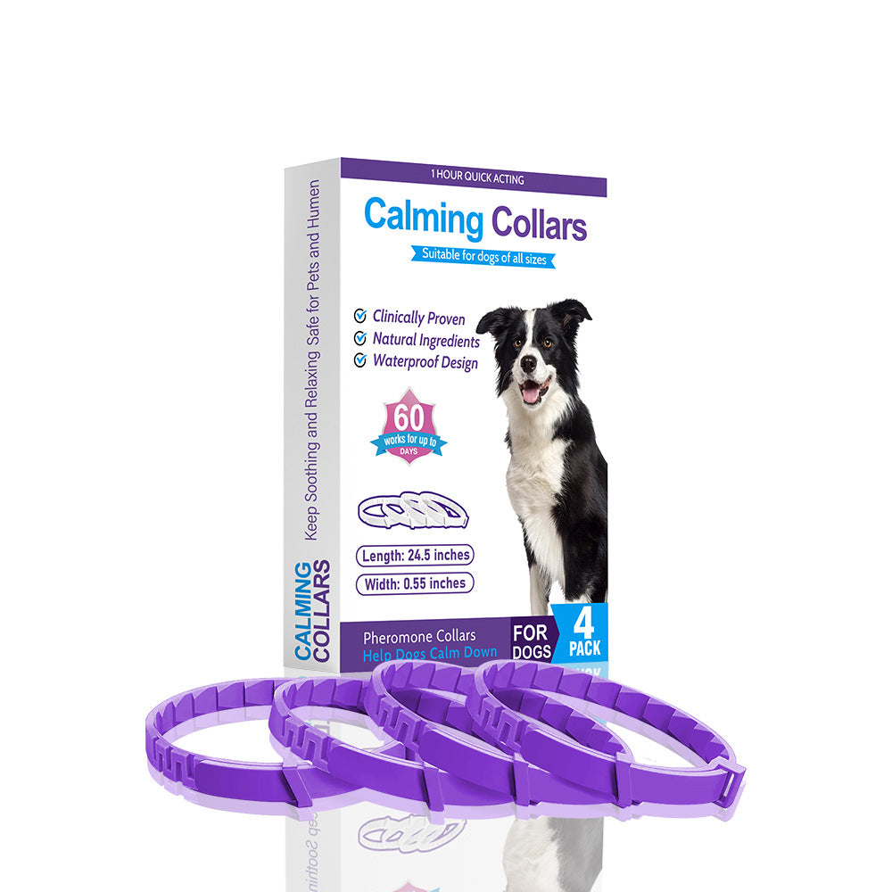 4 Color Box Package Dog Anxiety Relief Soothing Collars