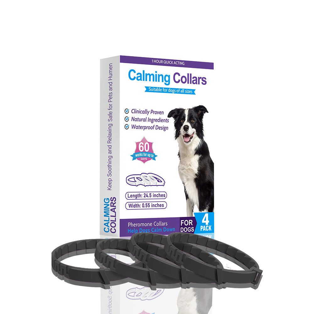 4 Color Box Package Dog Anxiety Relief Soothing Collars