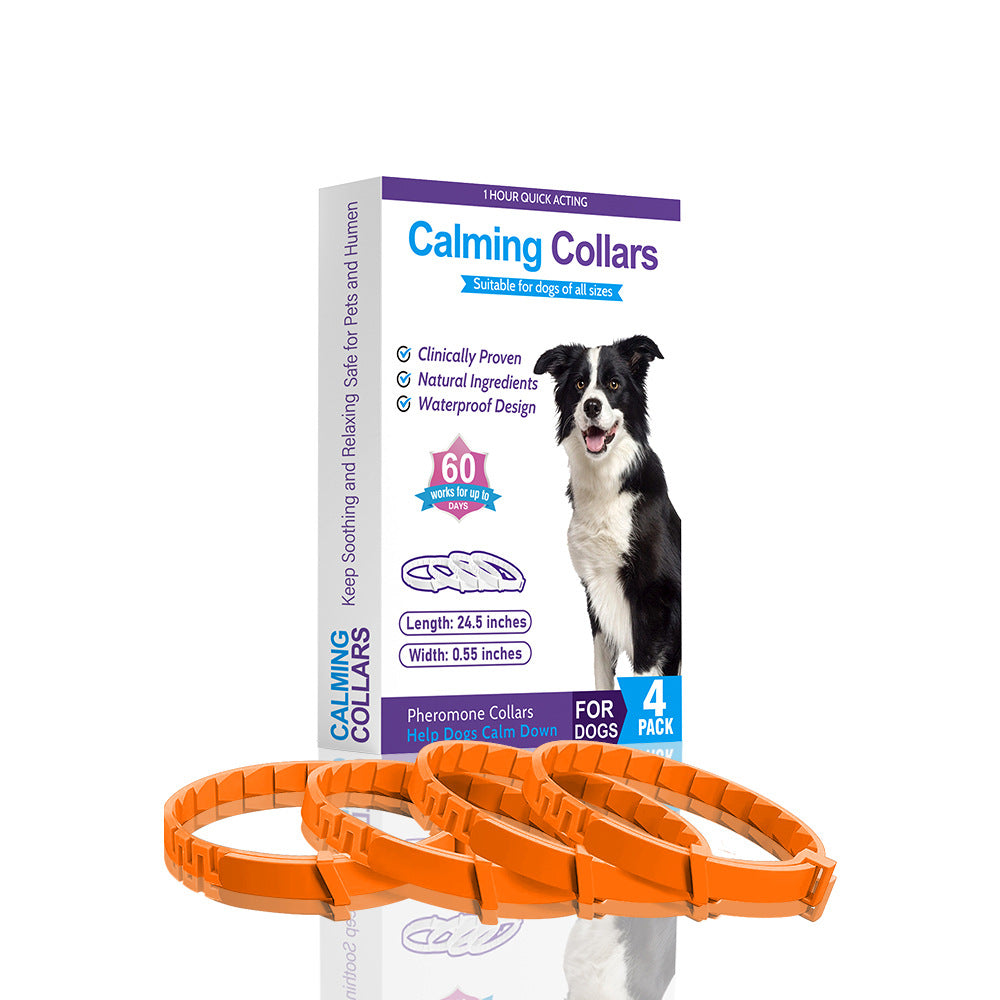 4 Color Box Package Dog Anxiety Relief Soothing Collars