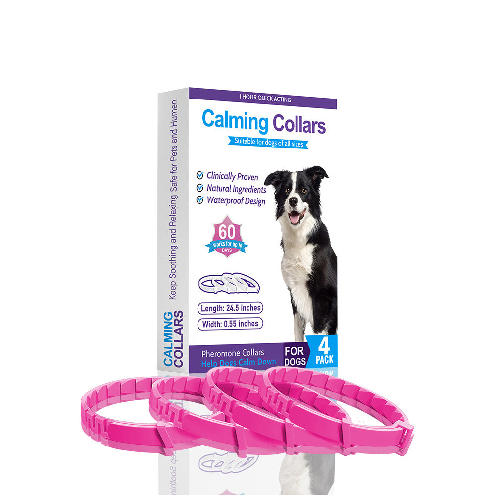 4 Color Box Package Dog Anxiety Relief Soothing Collars