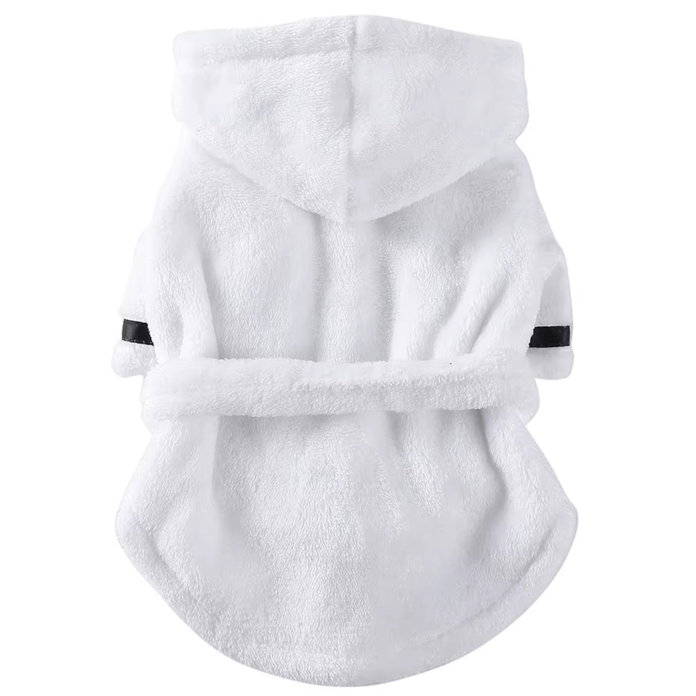 Dog Bath Robe after Bath, Quick Dry Absorbent Towel Robe with Belt for Small Medium Dogs Cats, Post Bath Drying Pet Accessories